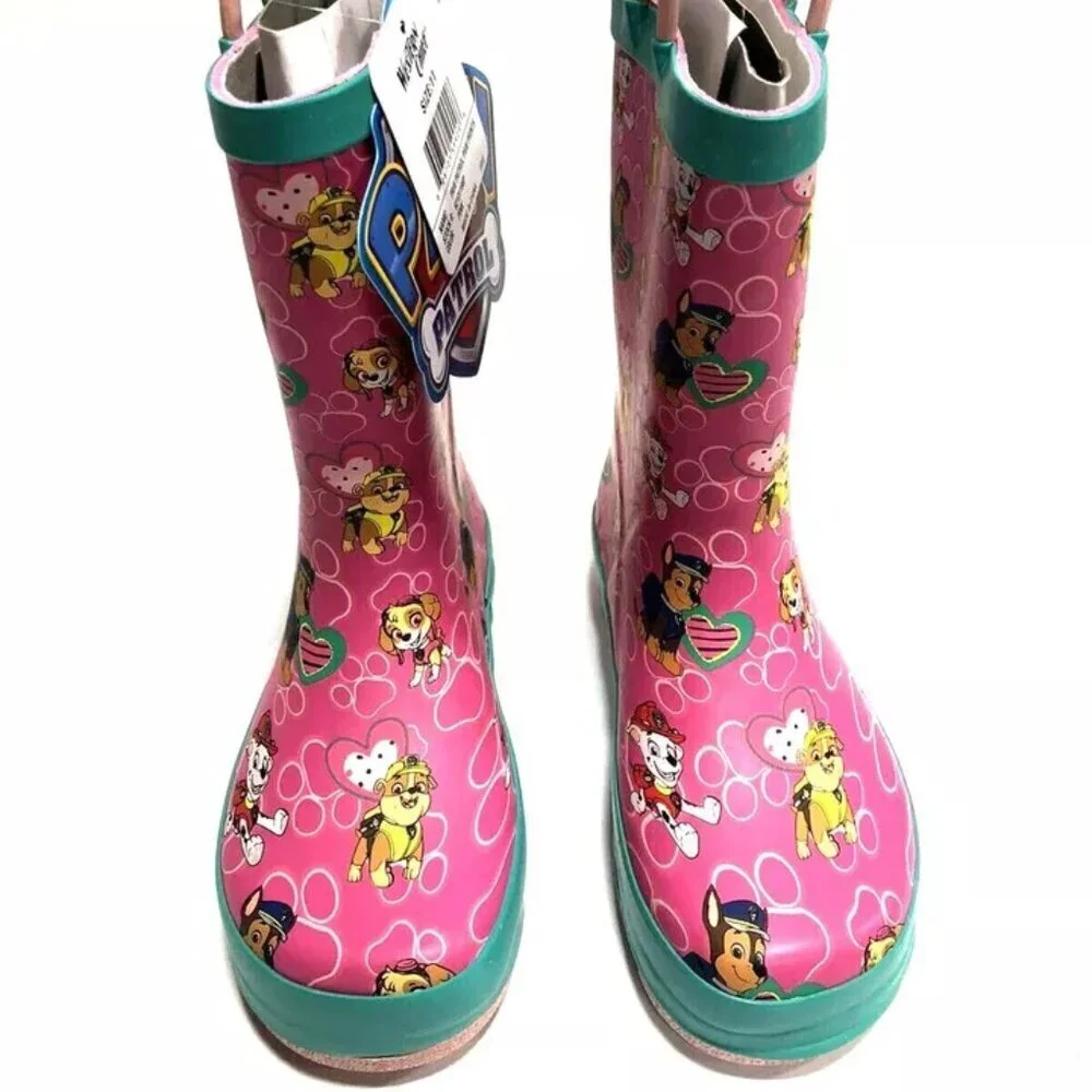 Western Chief Paw Pink Rain Boots Size 11 M Youth